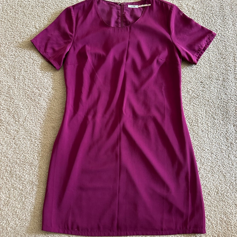 Urban Outfitters Magenta Sheath Midi Dress Crew Neck